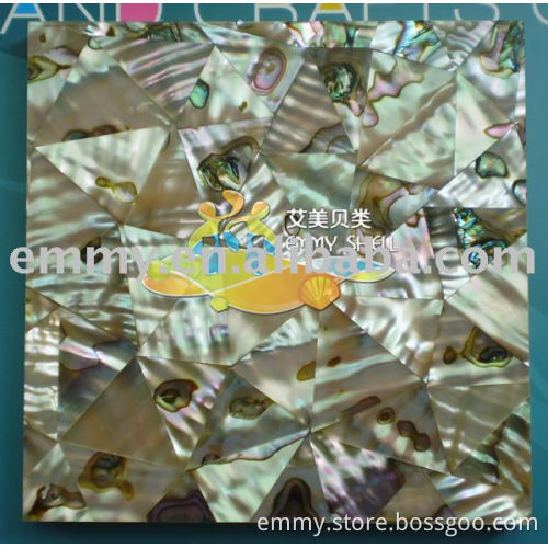 Abalone triangle shell tiles